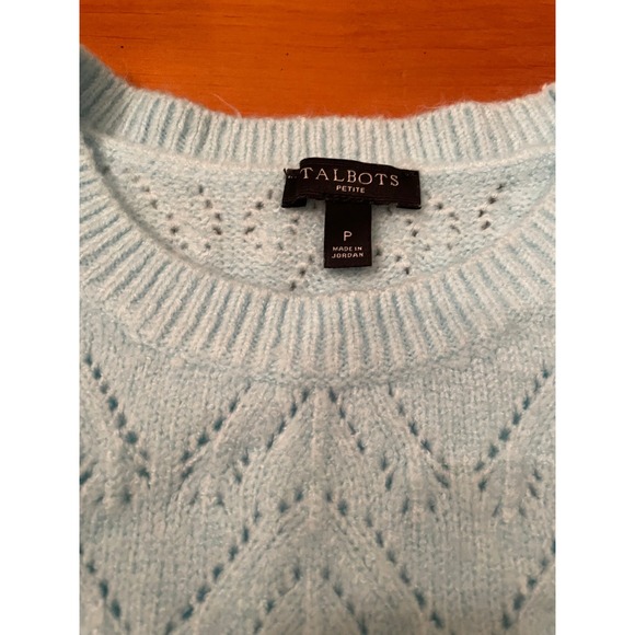 TALBOTS Petite Beautiful Soft Light Blue Sweater Size P (XS) Womens - Picture 6 of 10